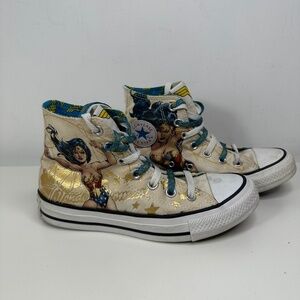 CONVERSE Wonder Woman Chuck Taylor All Star Hi Top Shoes WOMENS Size 4 DC Comics